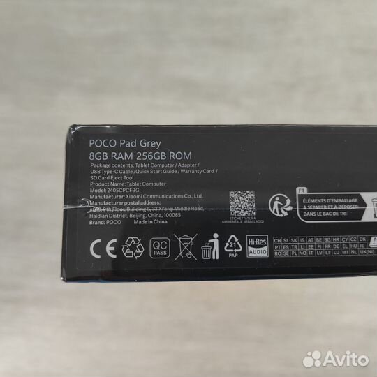 Планшет Poco Pad 8/256 gray global новый