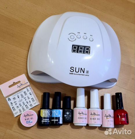 Лампа 54w, базы, топ (Набор для гель лака)