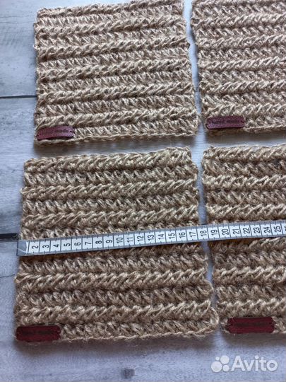 Салфетки из джута. Подставки под горячее