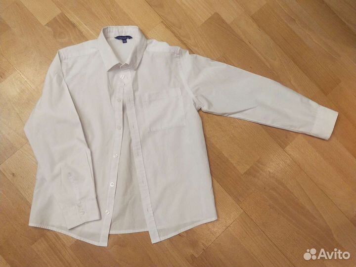 Рубашка школьная белая 140