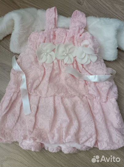 Платье для девочки с шубкой