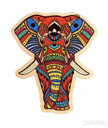 Деревянные пазлы «индийский слон»