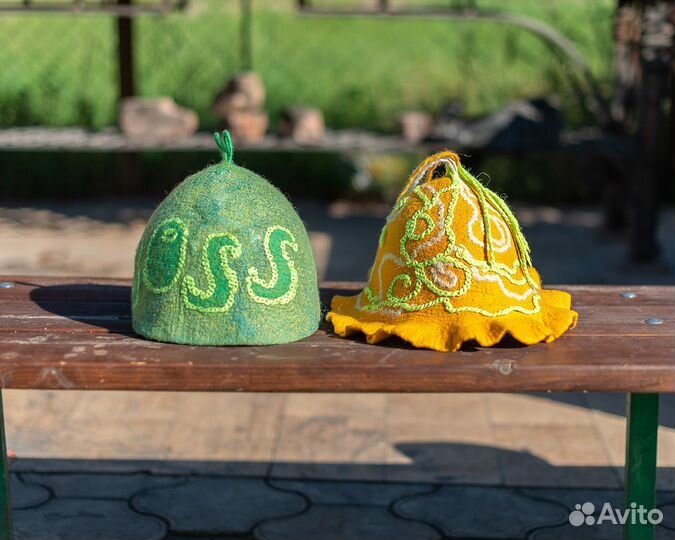 Шапки для бани и сауны. Ручная работа