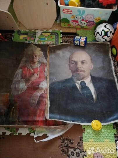 Картины холст-вождь- В. И. ленин, боярыня