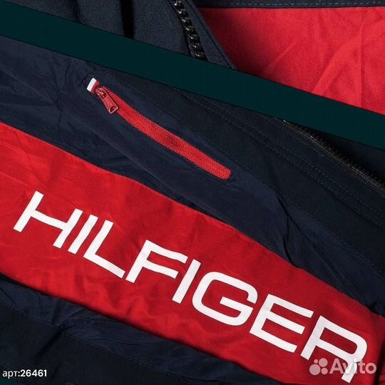 Зимняя куртка tommy hilfiger с меховым капюшоном т 44(XS/S)