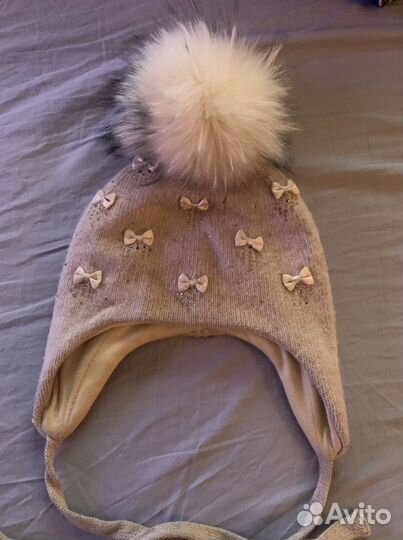 Шапка зимняя для девочки 50-52