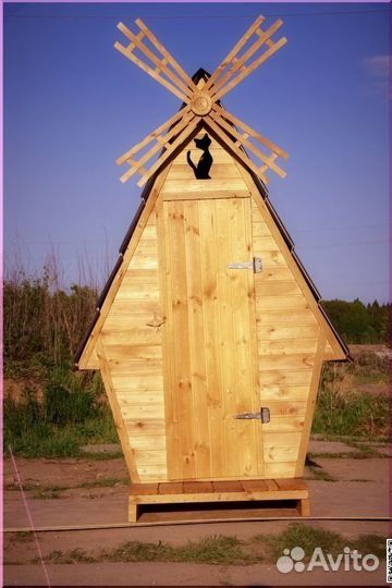 Дачный туалет деревянный SKU005