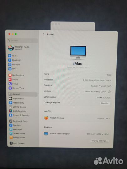 Apple iMac 21.5 4k retina 2017