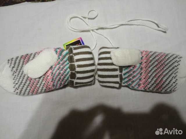 Варежки детские новые на 7-12 лет