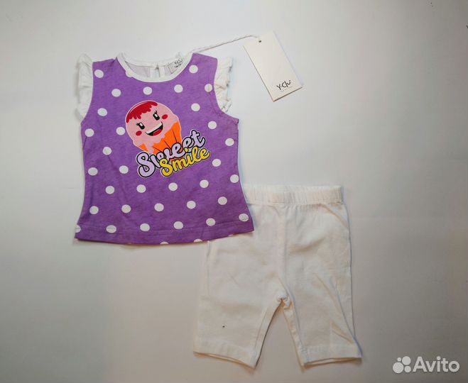 Футболка леггинсы девочка 6/68 комплект