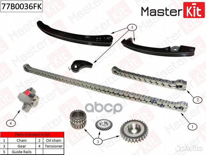 Комплект цепи 77B0036FK MasterKit