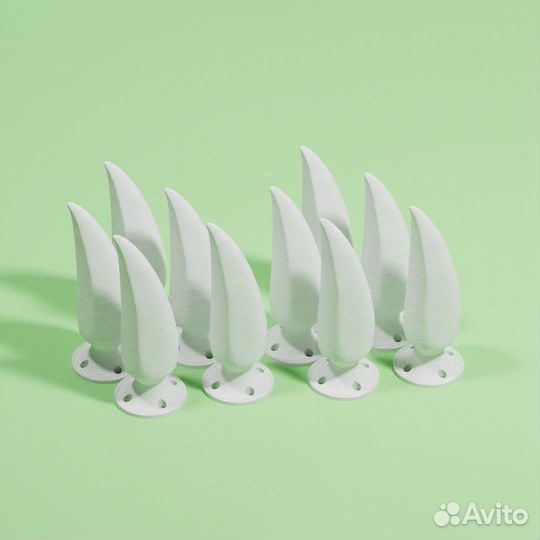 Коготки 4.7 см, нешлифованные, 10 шт