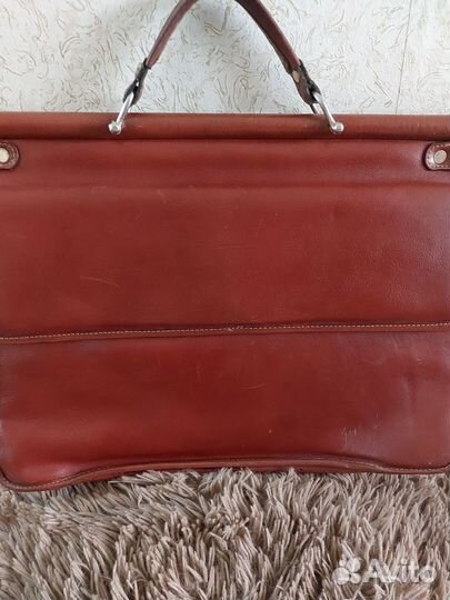 Мужской кожаный портфель ручной работы