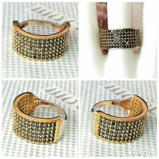 Кольца 17,5, 18 рубин, шпинель, топаз серебр К317