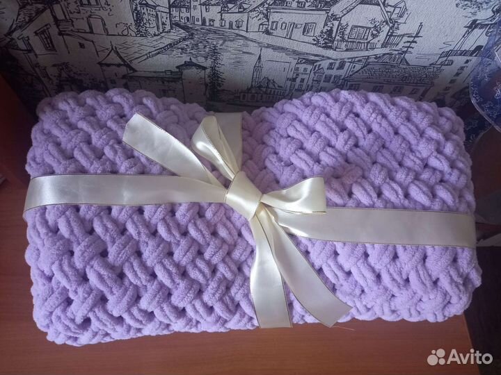 Плед детский вязаный