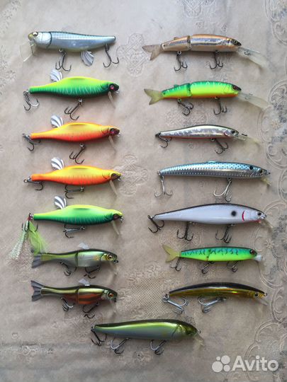 Воблеры Megabass Jackall Zenith., тройники Owner