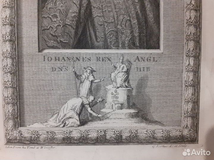 Антикварная англ. гравюра нач. 18 века G vertue