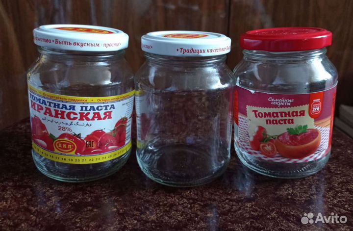 Стеклянные банки в ассортименте