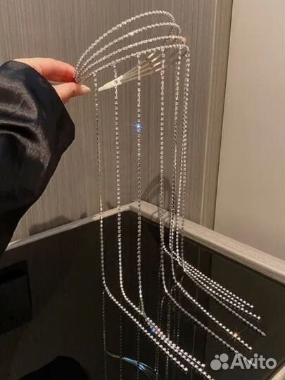 Женский ободок для волос со стразами