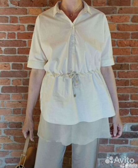 Рубашка Fabiana Filippi 46 оригинал шёлк хлопок