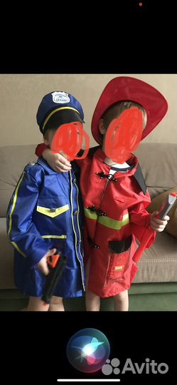 Новогдний костюм полицейский и пожарный