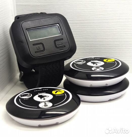 Кнопка вызова официанта и часы-пейджер Эконом