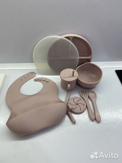 Силиконовая посуда детская, поильник
