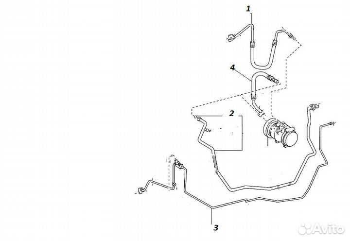 Трубка кондиционера Toyota Harrier 1