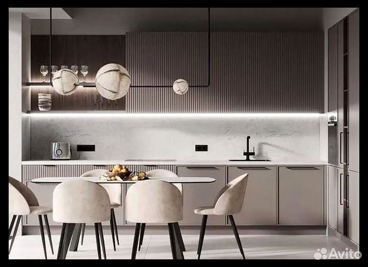 Кухня угловая с барной стойкой