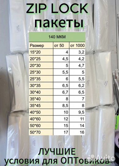 Zip lock / пакеты зип лок с бегунком