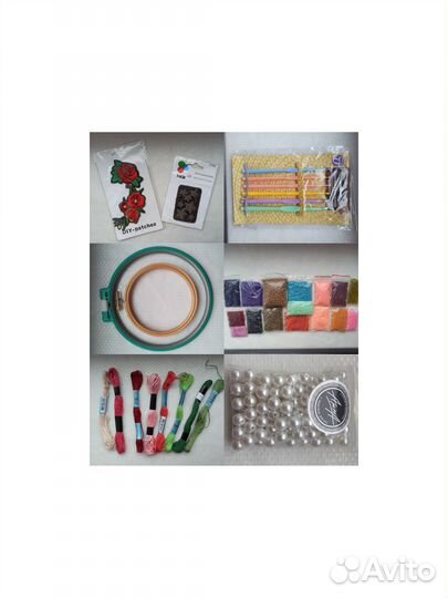 Швейные товары бисер пуговицы пяльцы мулине