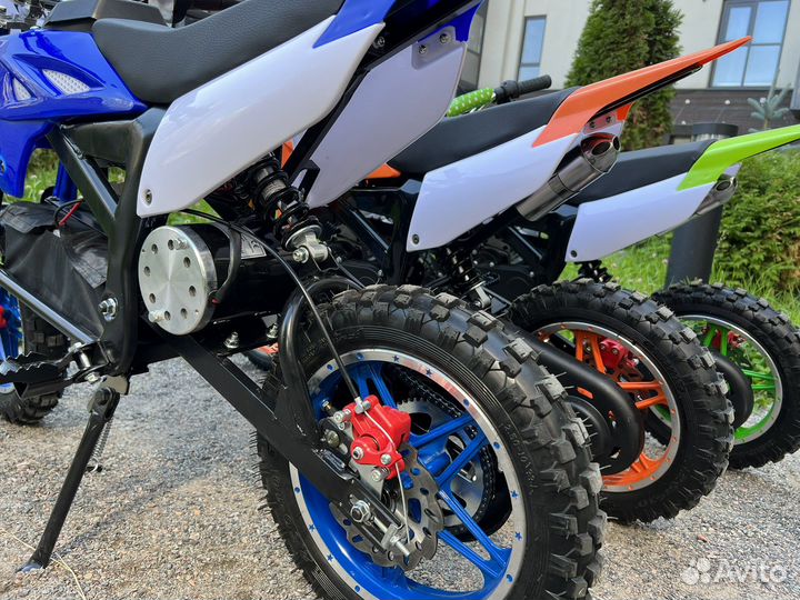 Детский кроссовый мотоцикл,бензин/электро,новый