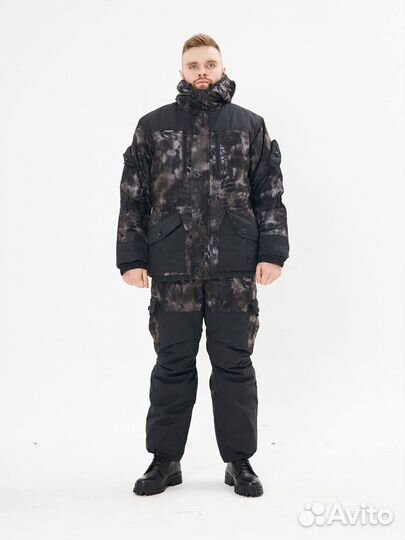 Оптом Костюм Горка 5 inruska Winter черный питон