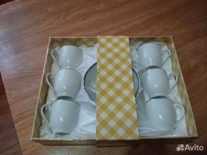 Кофейный набор,6 шт.,новый,объем 90 мл