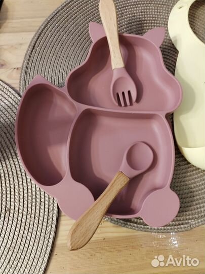 Силиконовая детская посуда