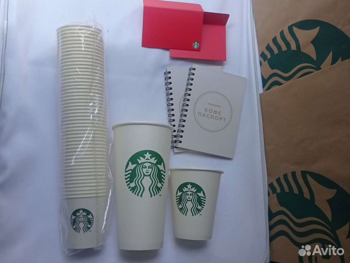 Starbucks Стакан Бумажный,или прозрачный,с крышкой