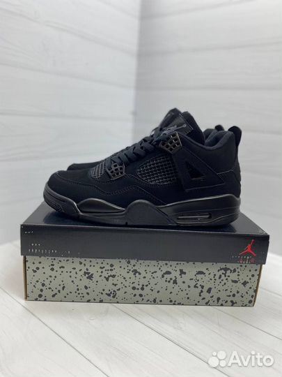 Кроссовки nike air jordan 4 retro black cat