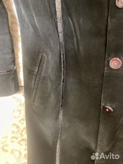 Плащ натуральный, замшевый