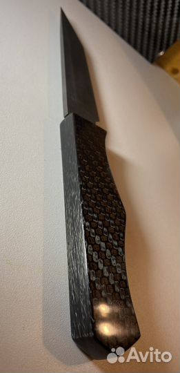 Нож дамасская сталь с карбоновой рукоятью