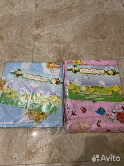 Новые детские комплекты постельного белья, х/б