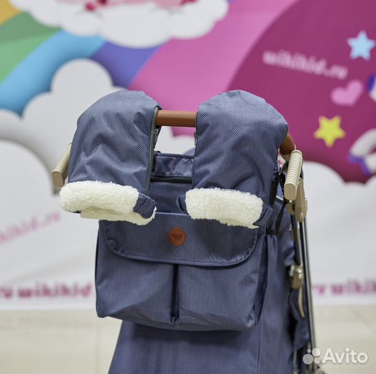 Санки-коляска Ника Детям нд 7-8К, цвет в елочку