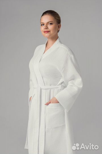 600-706 Халат вафельный 58-60 1шт х/б