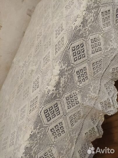 Старинное покрывало 50 годы кружева