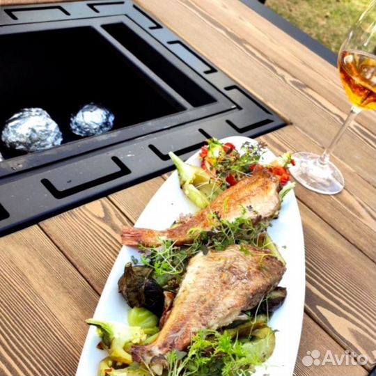 Прямоугольный стол гриль для таунхаусов мы произво