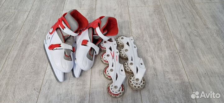 Ролики - коньки 2 в 1 раздвижные