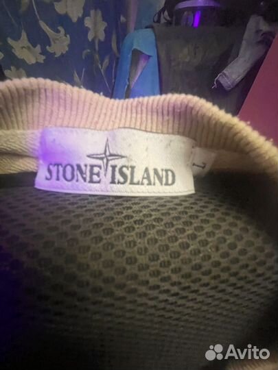 Stone island свитшот бежевый