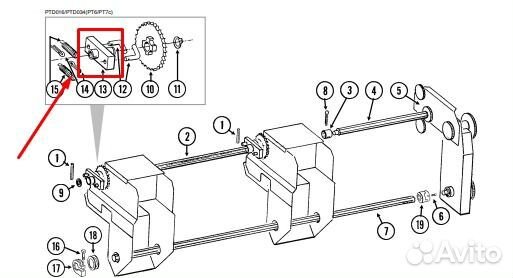 GA0378 блок храповика Kinze