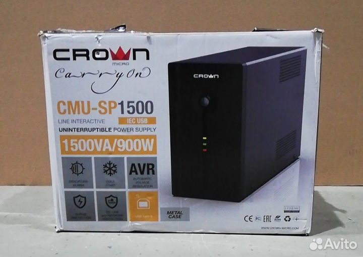 Источник бесперебойного питания crown CMU-SP1500IE