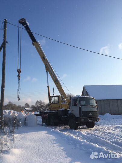 Аренда и услуги автокрана, 25 т, 21.7 м, с гуськом 9 м