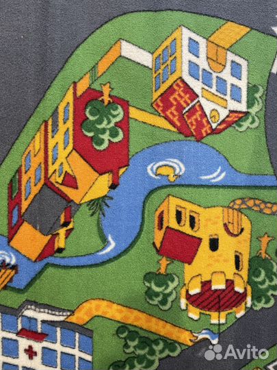 Ковер «Город»с необработанным краем